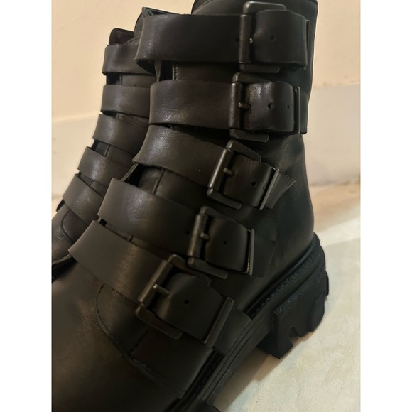 Lavorazione Artigianale womans boots black leather italian handmade goth punk 9‎ - Picture 7 of 12